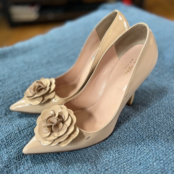 Beige/Baby Pink Kate Spade High Heels Size 9.5 - true to size - Picture 5 of 5